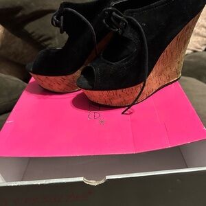 WEN Black Wedge Shoes